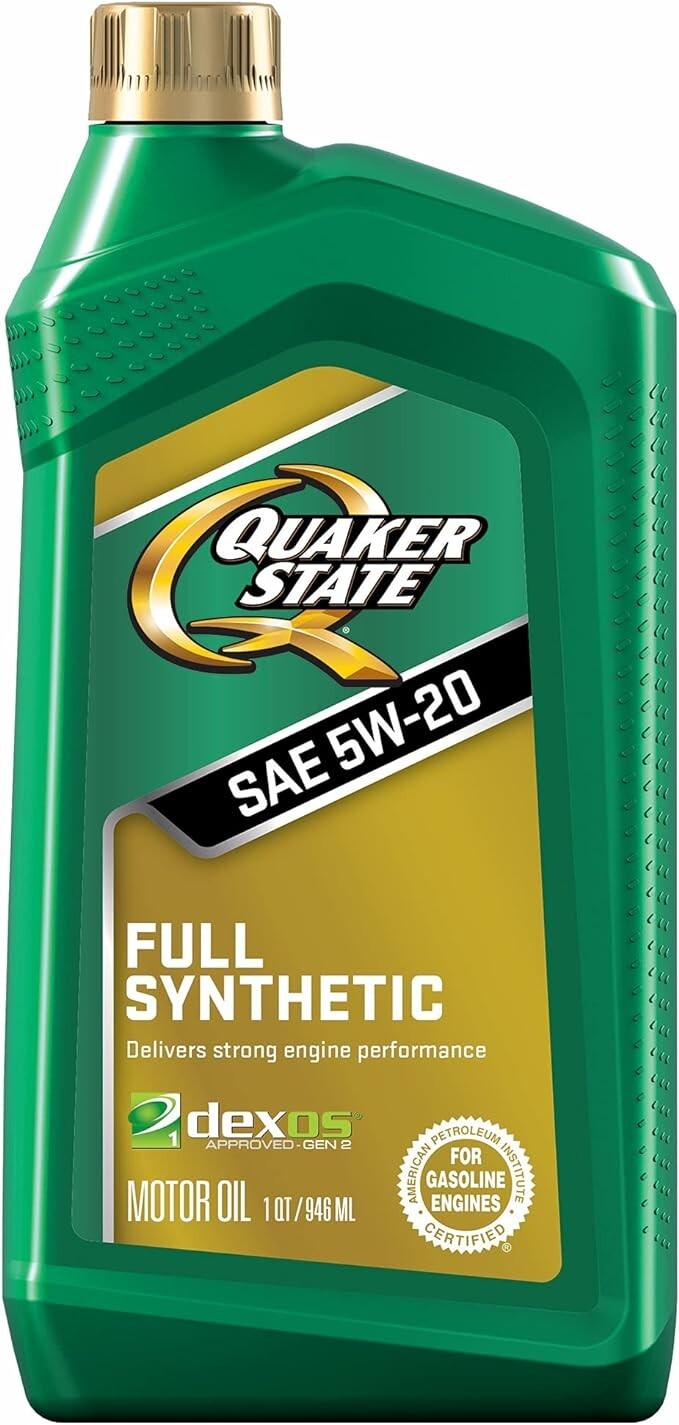 Quaker State Gen 3 Full Synthetic Dexos 5W-20 Motor Oil (1-Quart, Case of 6)