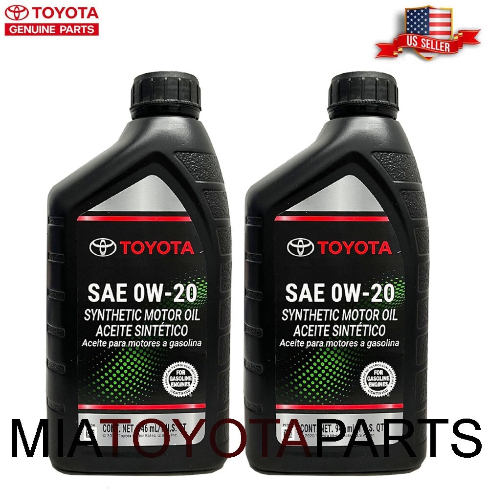 2 Genuine Toyota Lexus Synthetic Motor Oil 0W-20 00279-0WQTE-01 Gasoline Only