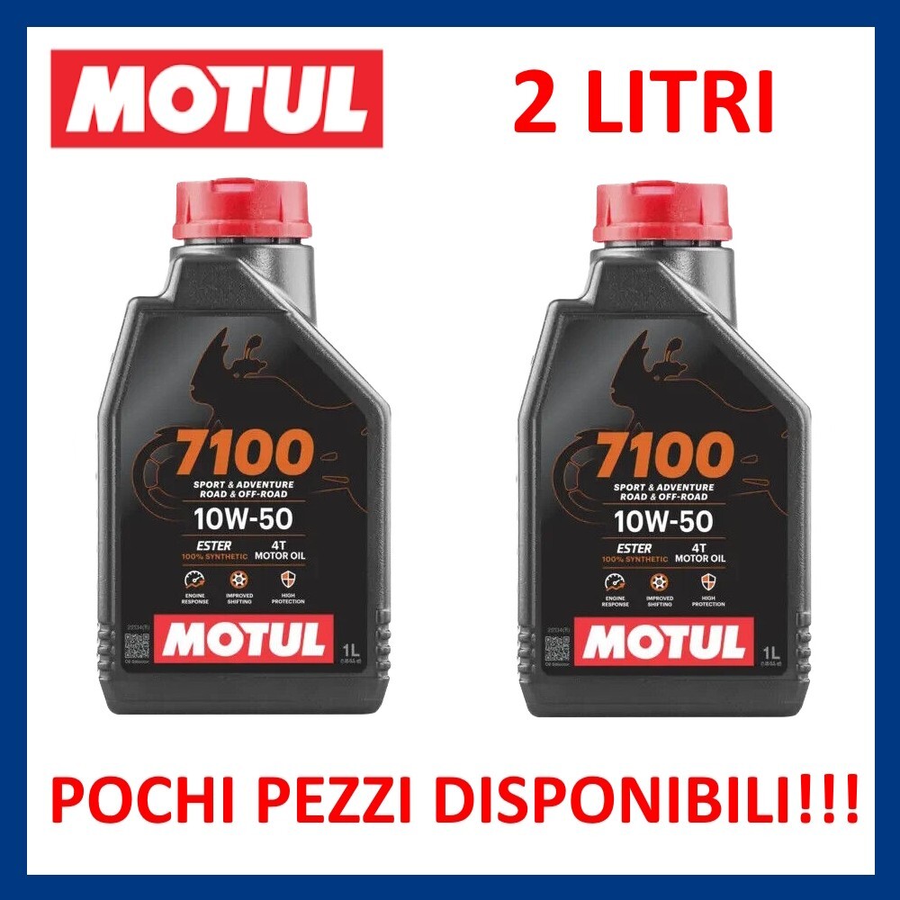 Motul 7100 SAE 10w50 100 Synthetic 2 Liter Motorcycle Scooter Quad Engine Oil 4 Stroke