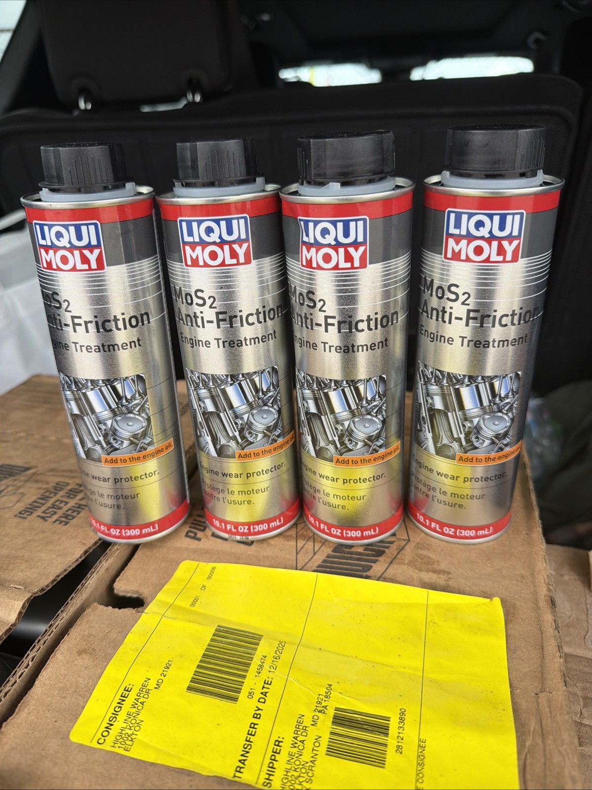 Liqui Moly MoS2 Anti-Friction Engine Treatment | 300 ml | Oil additive Pack of 4