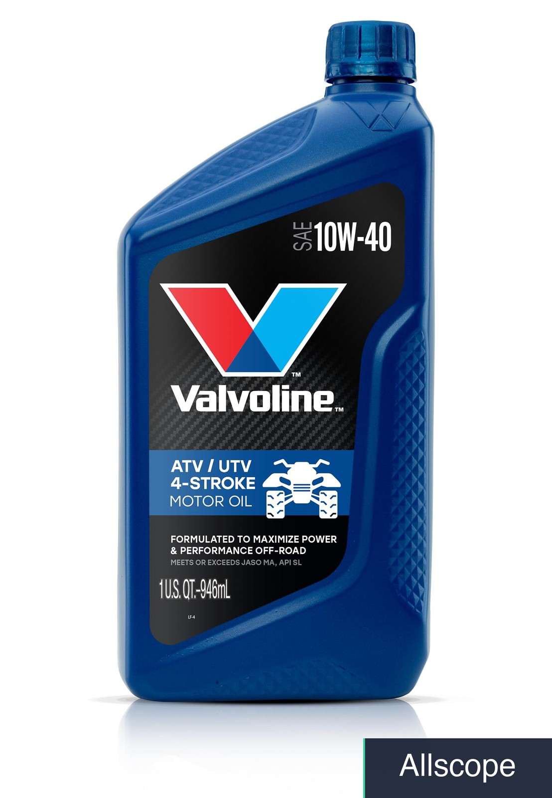 Motor Oil 10W-40 4-Stroke ATV UTV 1 Quart Single Bottle Advanced Protection