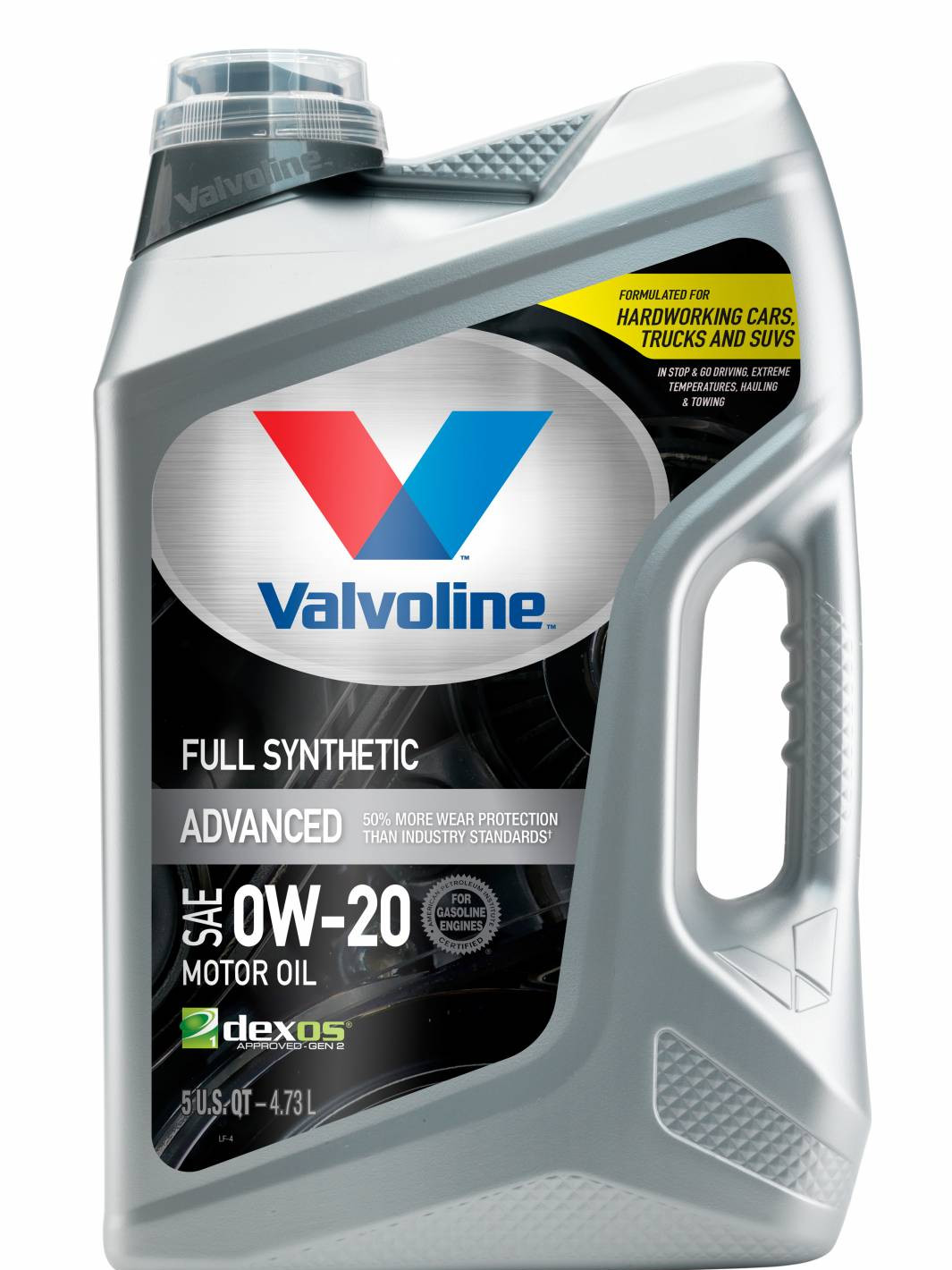 VALVOLINE 881150 Advanced Protection Full Synthetic SAE 0W-20; Easy Pour 5 Quart
