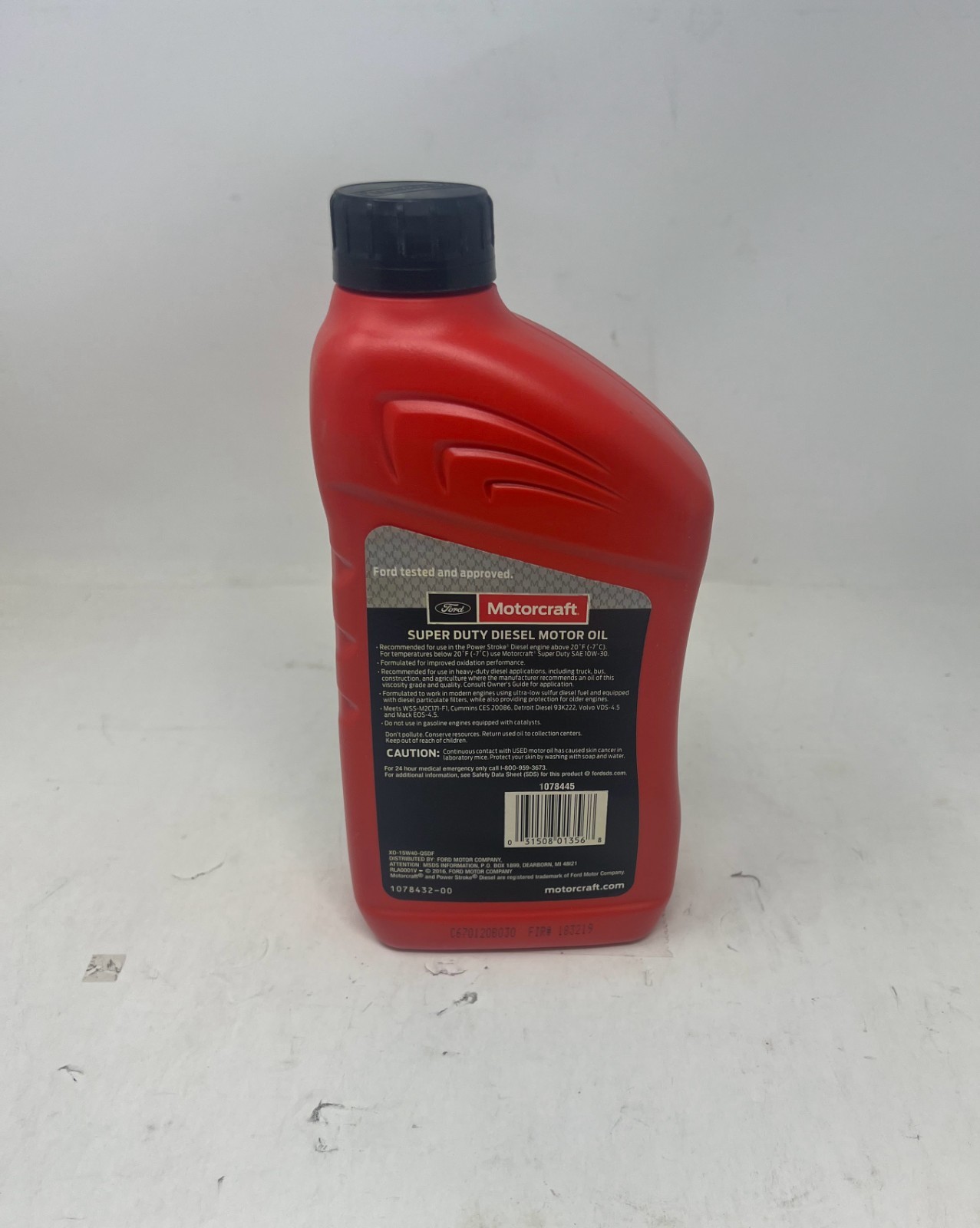 Engine Oil- Ford Super Duty Diesel Motor Oil – Quart Motorcraft XO15W40QSDF