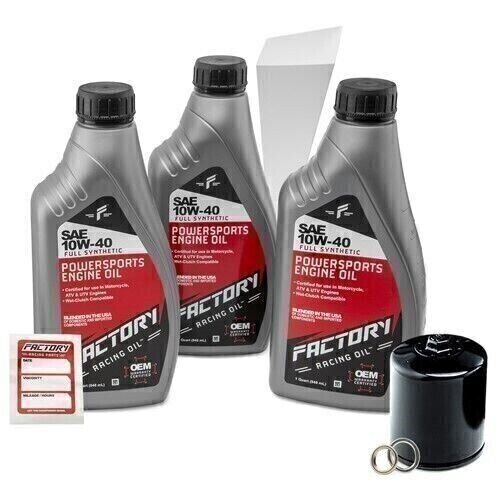 Factory Racing Parts 10W-40 3qt Oil Change Kit for Suzuki King Quad DL650 SV650
