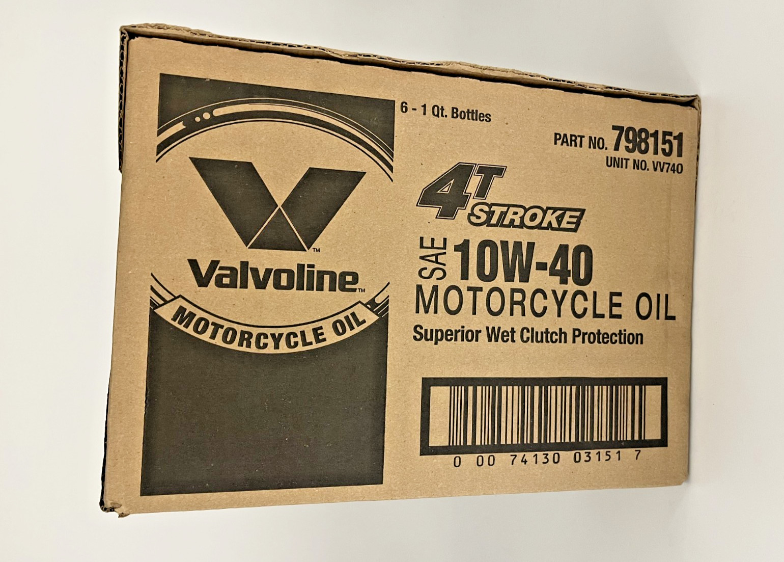 Valvoline 4-Stroke Motorcycle SAE 10W-40 Motor Oil 1 QT, -Case of 6-