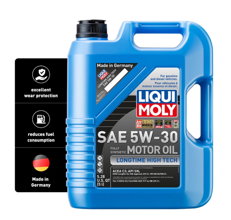 LIQUI MOLY Longtime High Tech 5W-30 Full Synthetic Engine Oil, Pack of 1