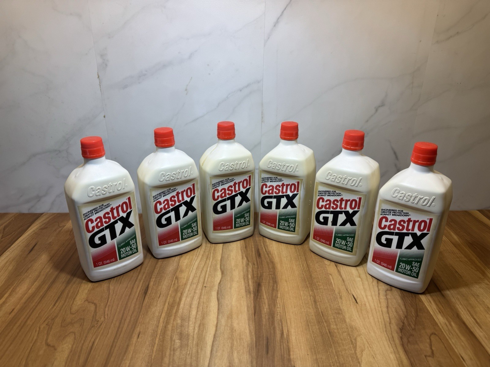 Pack Of 6 Quarts – Castrol GTX SAE 20W-50 Motor Oil 1 Quart Bottles