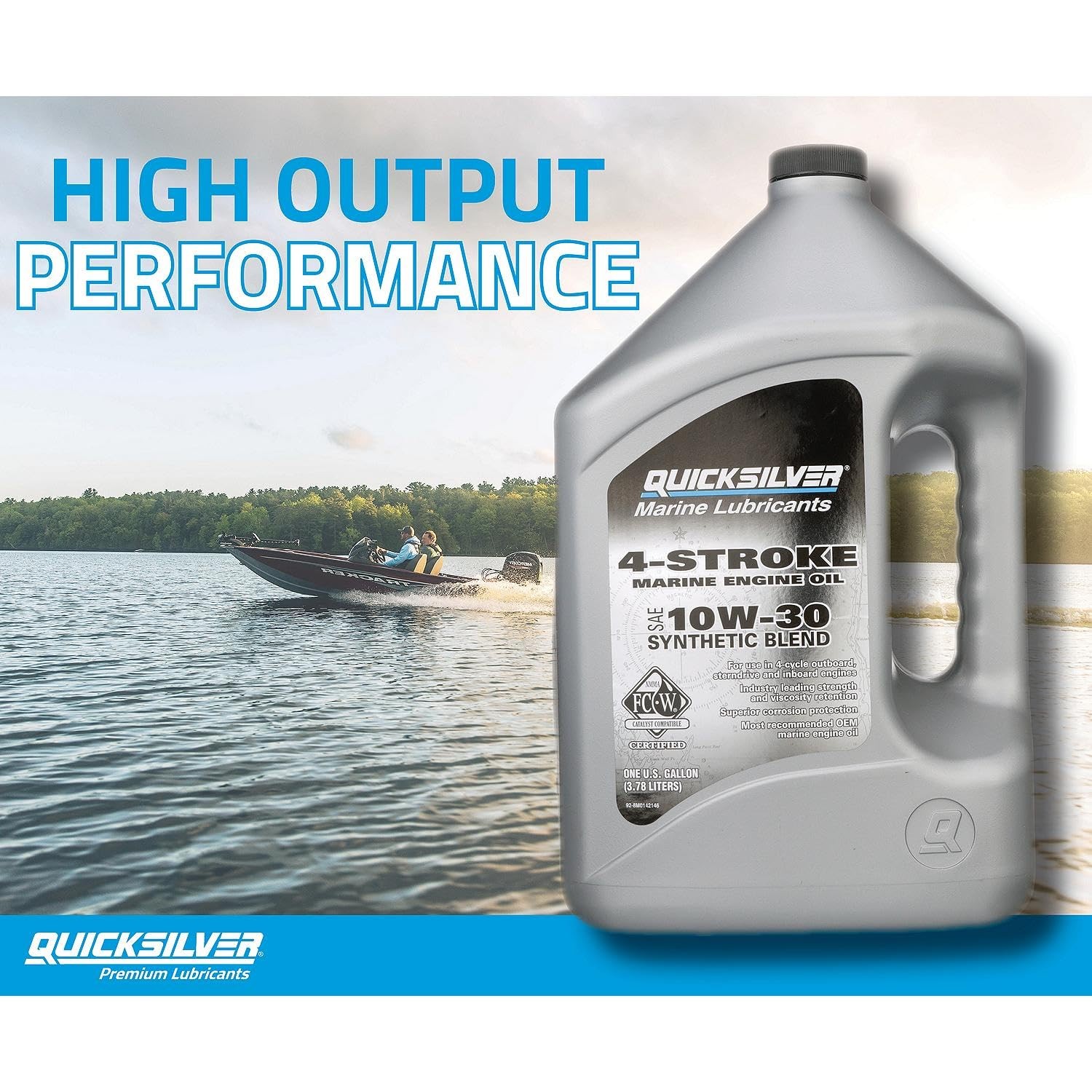 Quicksilver 10W-30 4-Stroke Synthetic Blend Marine Unspecified, Unspecified