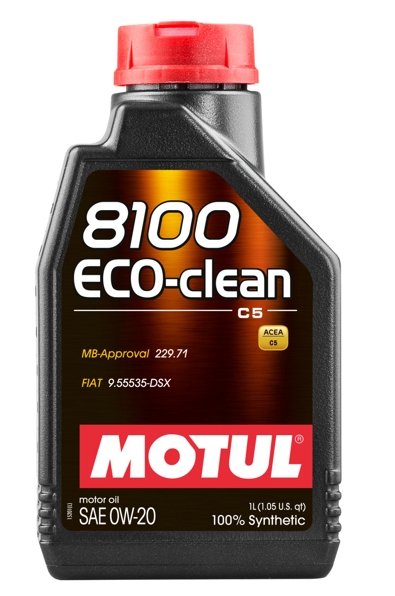 Motul 1L Synthetic Engine Oil 8100 Eco-Clean 0W20 for Gasoline and Diesel