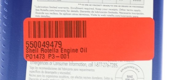 NEW Shell Rotella SAE 5W-40 T6 Full Synthetic Diesel Motor Oil 1 Quart 550049479
