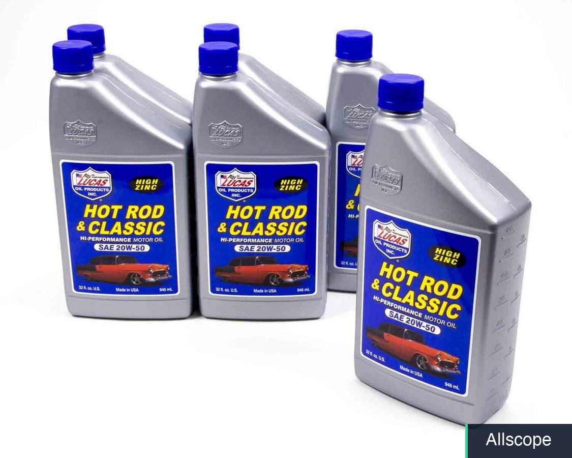 Motor Oil SAE 20W-50 1-Quart Hot Rod and Classic Car High Performance