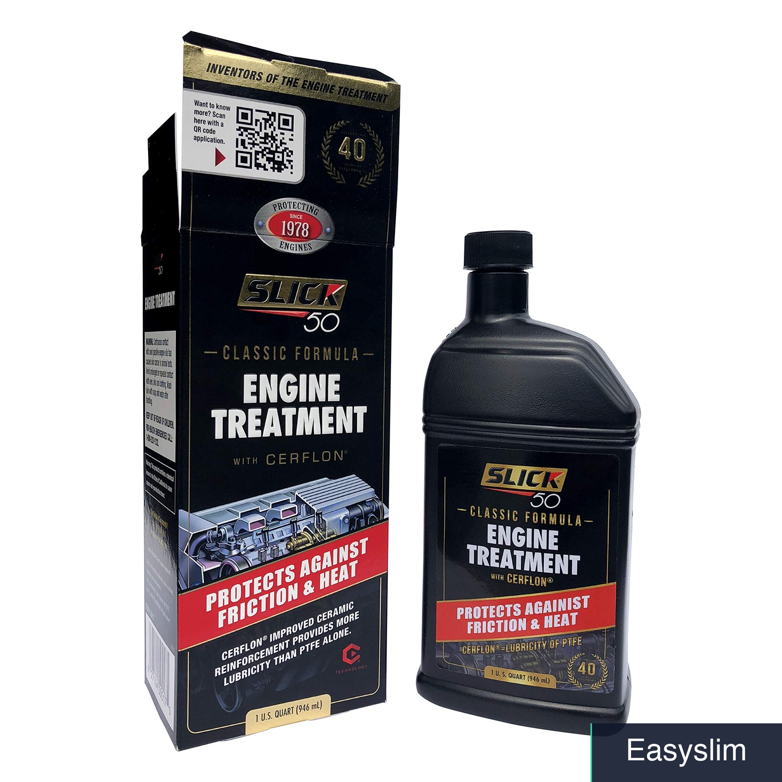 Engine Oil Additive Treatment 32 fl oz PTFE Ceramic Protection Friction