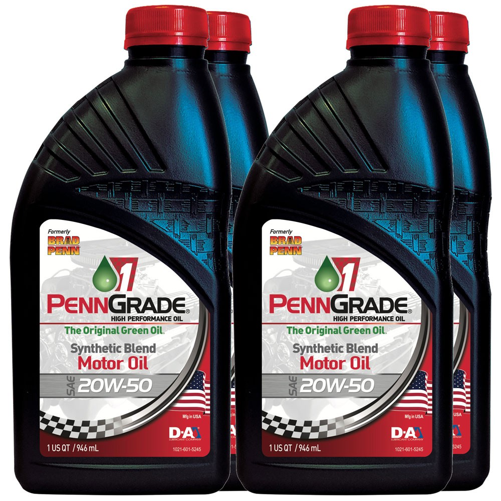 Brad Penn / PennGrade 1, 71196, Semi-Synthetic HP Engine Oil, 20W50, 4 Quarts