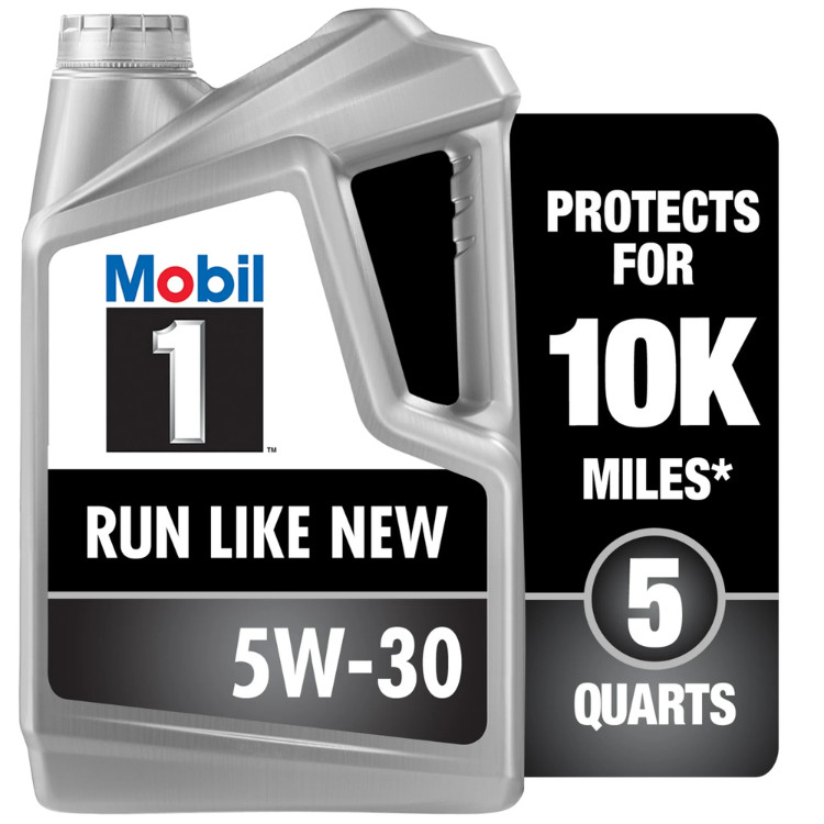 Mobil 1 5W-30 Full Synthetic Motor Oil 5 Qt, Advanced Engine Protection