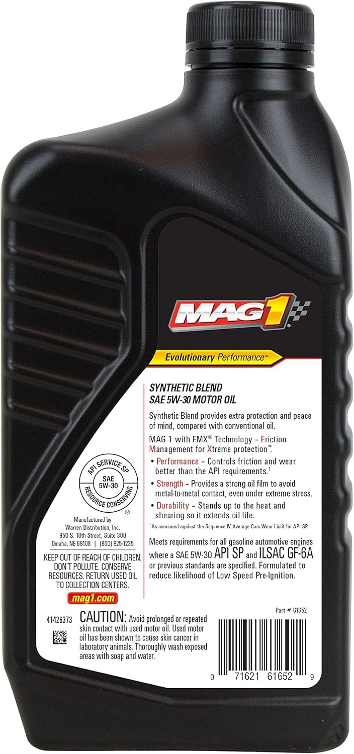 MAG1 5W-30 Full Synthetic Motor Oil FMX 1 Quart Pack Of 6