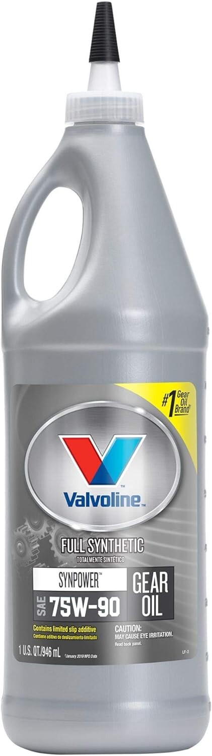 Valvoline VV975 Synpower SAE 75W-90 32 oz Full Synthetic Gear Oil – Pack of 2