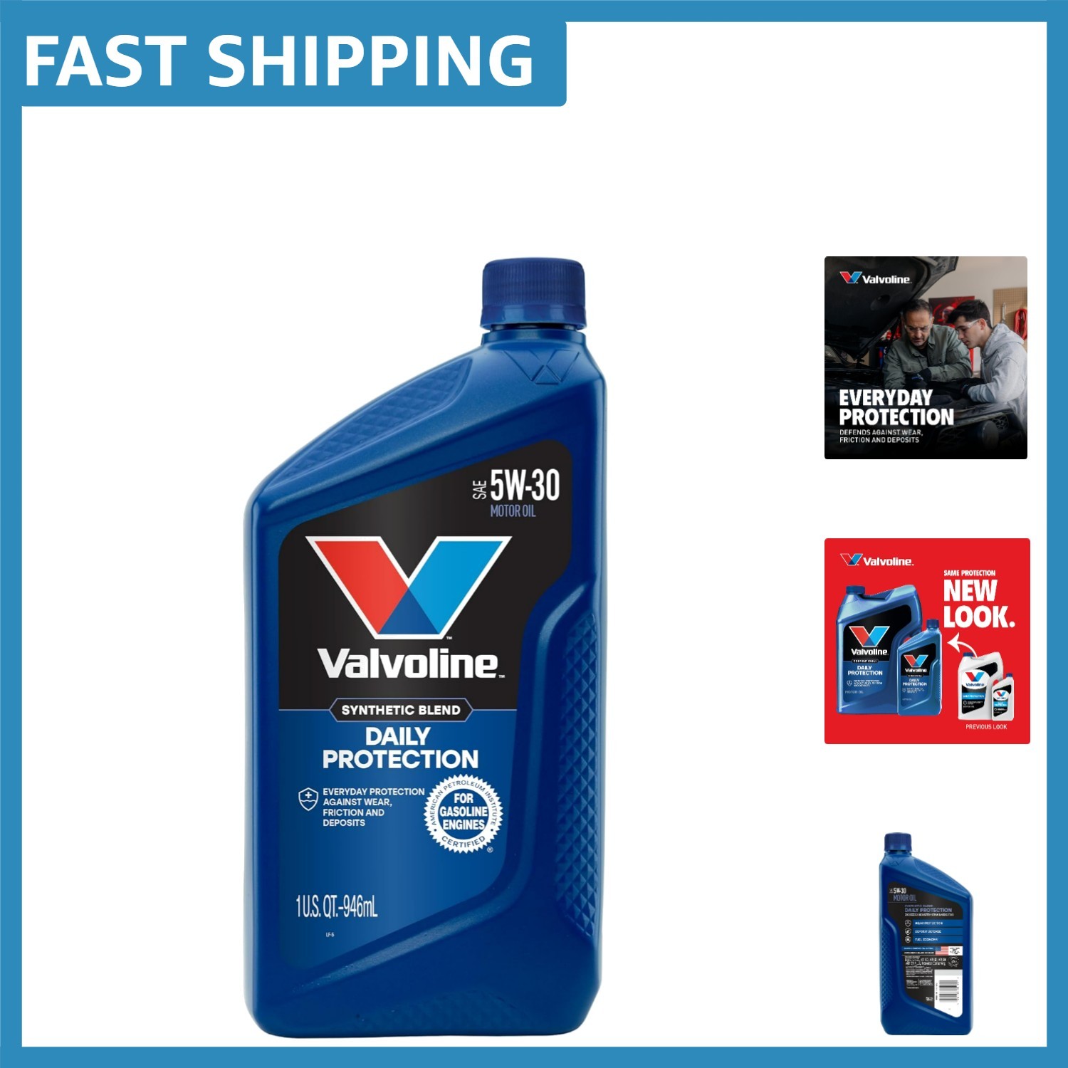 1 QT Daily Protection 5W-30 Synthetic Motor Oil – Reliable Performance Enhancer