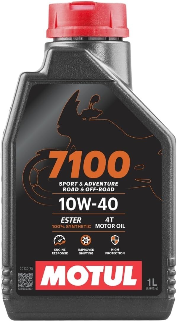 Motul 7100 4T 10W-40 Ester-Based Motorcycle Oil – Ideal for Sport & Off-Road 1L