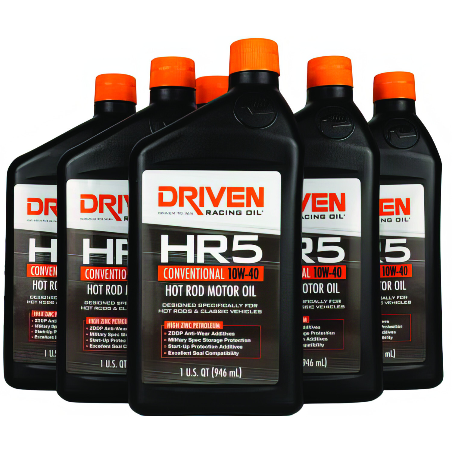 Driven Motor Oil – HR5 Hot Rod Oil – High Zinc – 10W40 – Conventional – 6 qt
