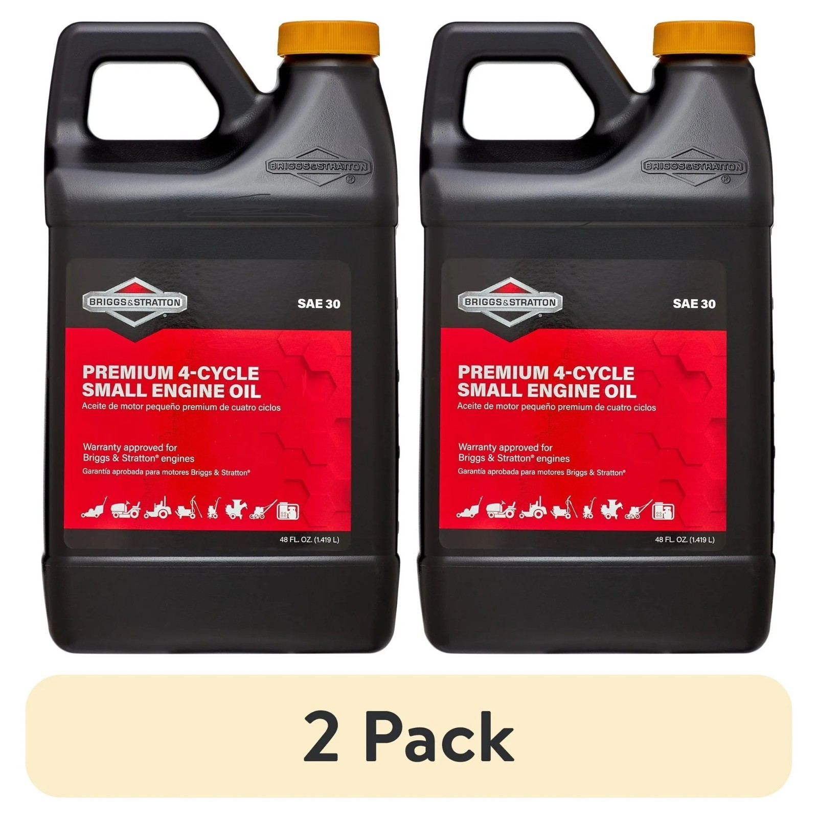 Briggs & Stratton 4-Cycle 48 oz Oil SAE-30 for Small Engines, 2 pack