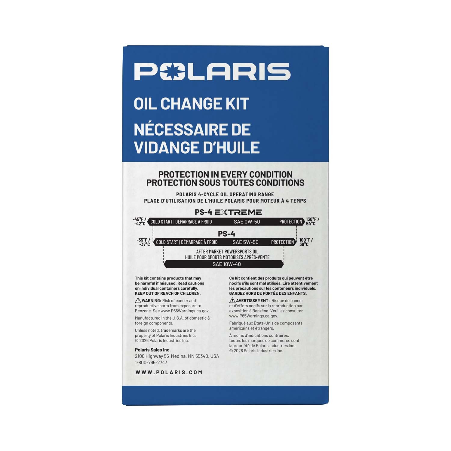 Polaris Full Synthetic Oil Change Kit, 2202166