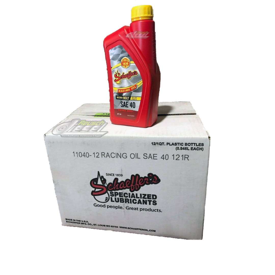 Schaeffer’s Oil Micron Moly #110 SAE 40 Racing Oil w/ Zinc (12 Quarts) #11040