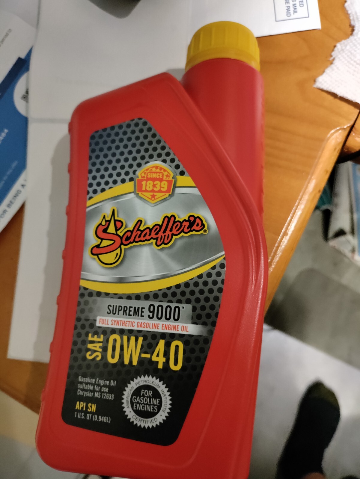 Schaeffer’s Oil Supreme 9000 Full Synthetic 0W-40 (6 quarts) #9040