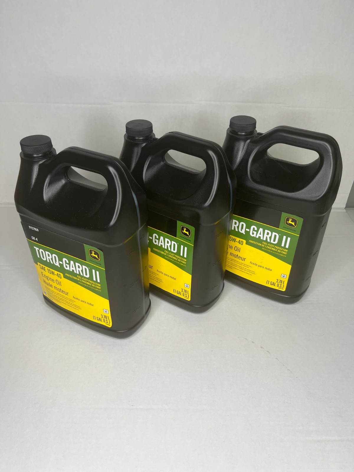 John Deere Torq-Gard II 15w40 CK-4 Diesel Oil TY27959 3×1 Gallon