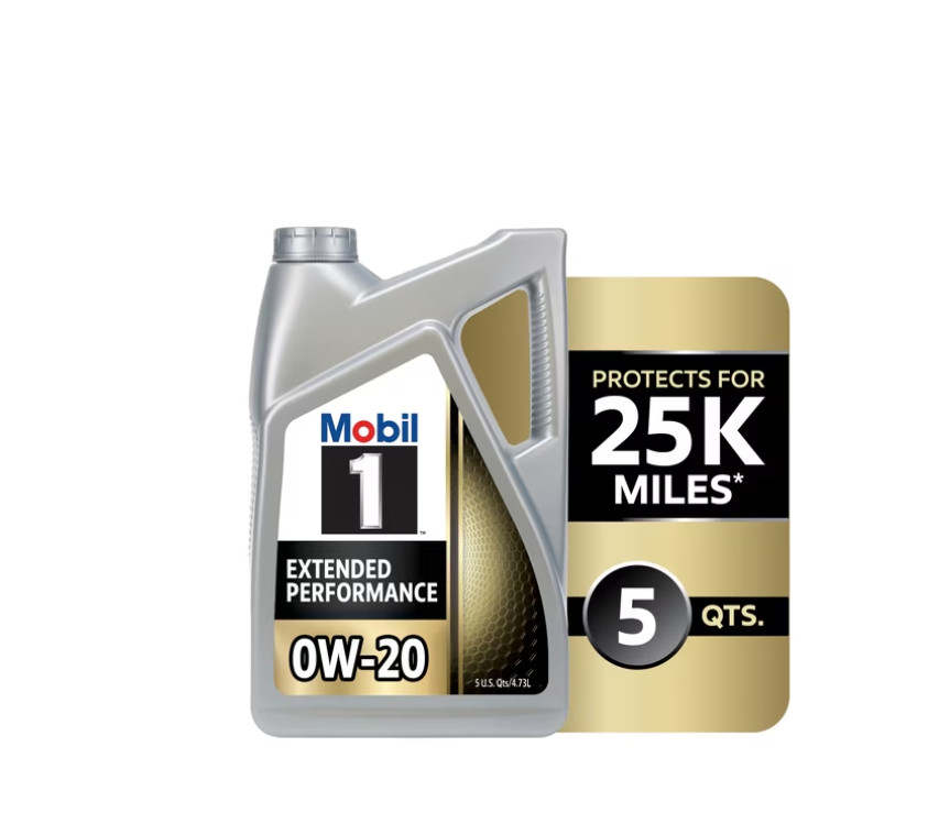 Mobil 1 Extended Performance Full Synthetic Motor Oil 0W-20, 5 Quart