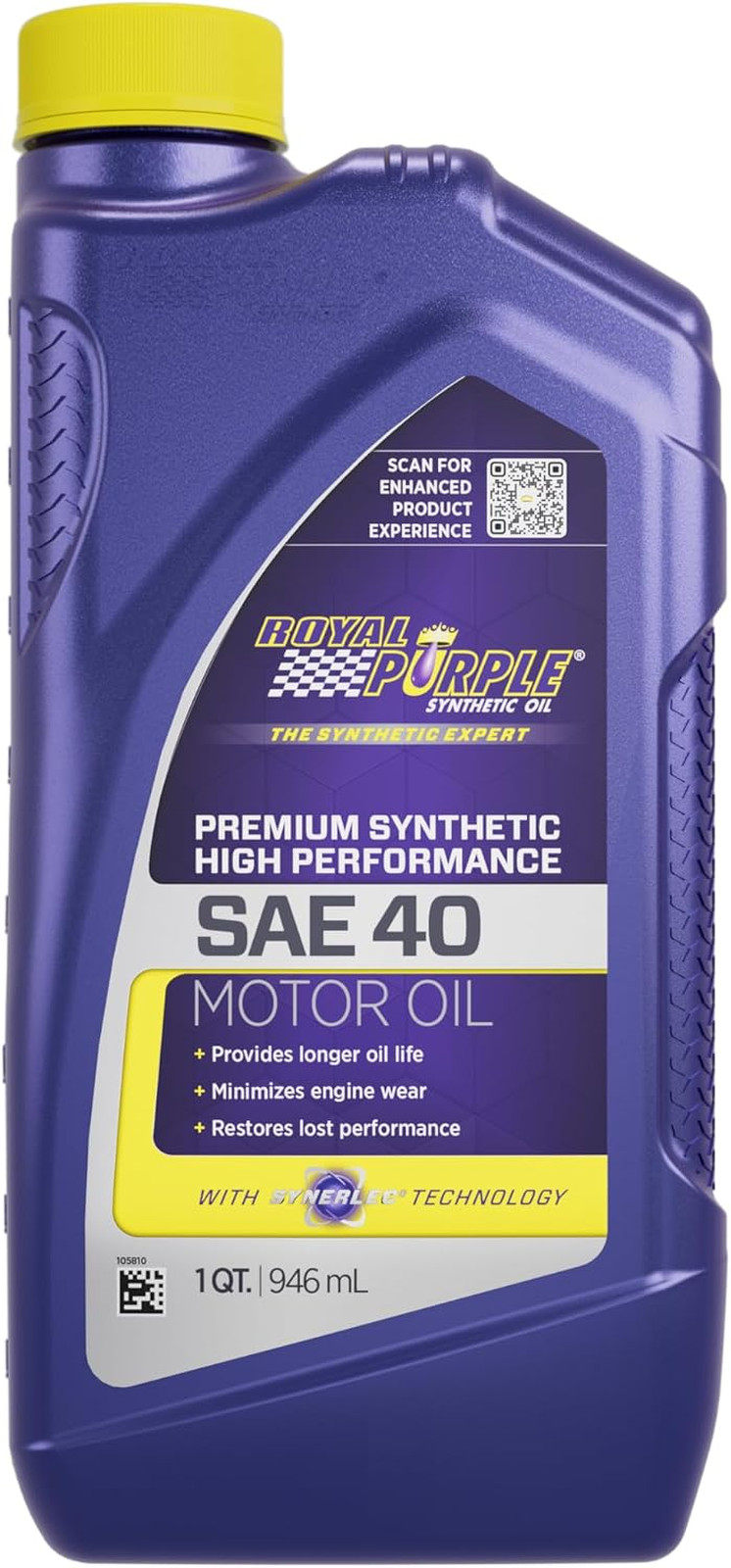 Motor Oil SAE 40 Heavy Duty Synthetic 1 Quart Oil Bottle High Performance Engine