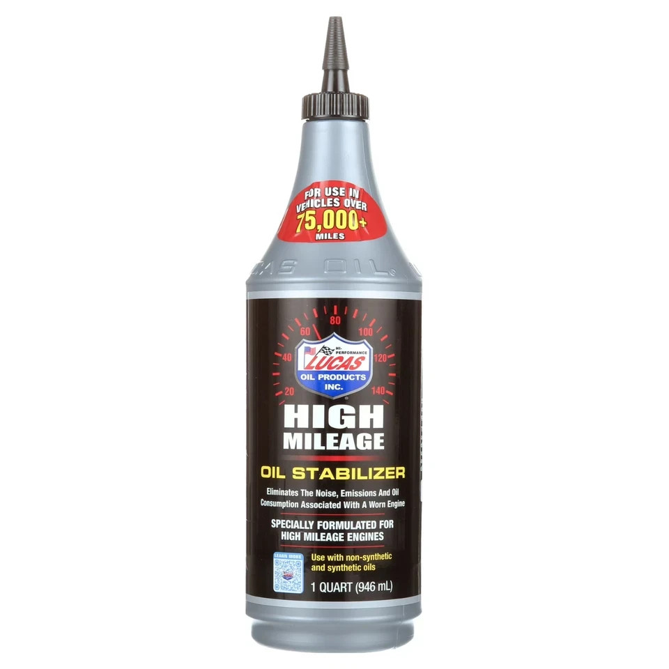 (2 pack) Lucas Oil Products High Mileage Oil Stabilizer (1 qt.)