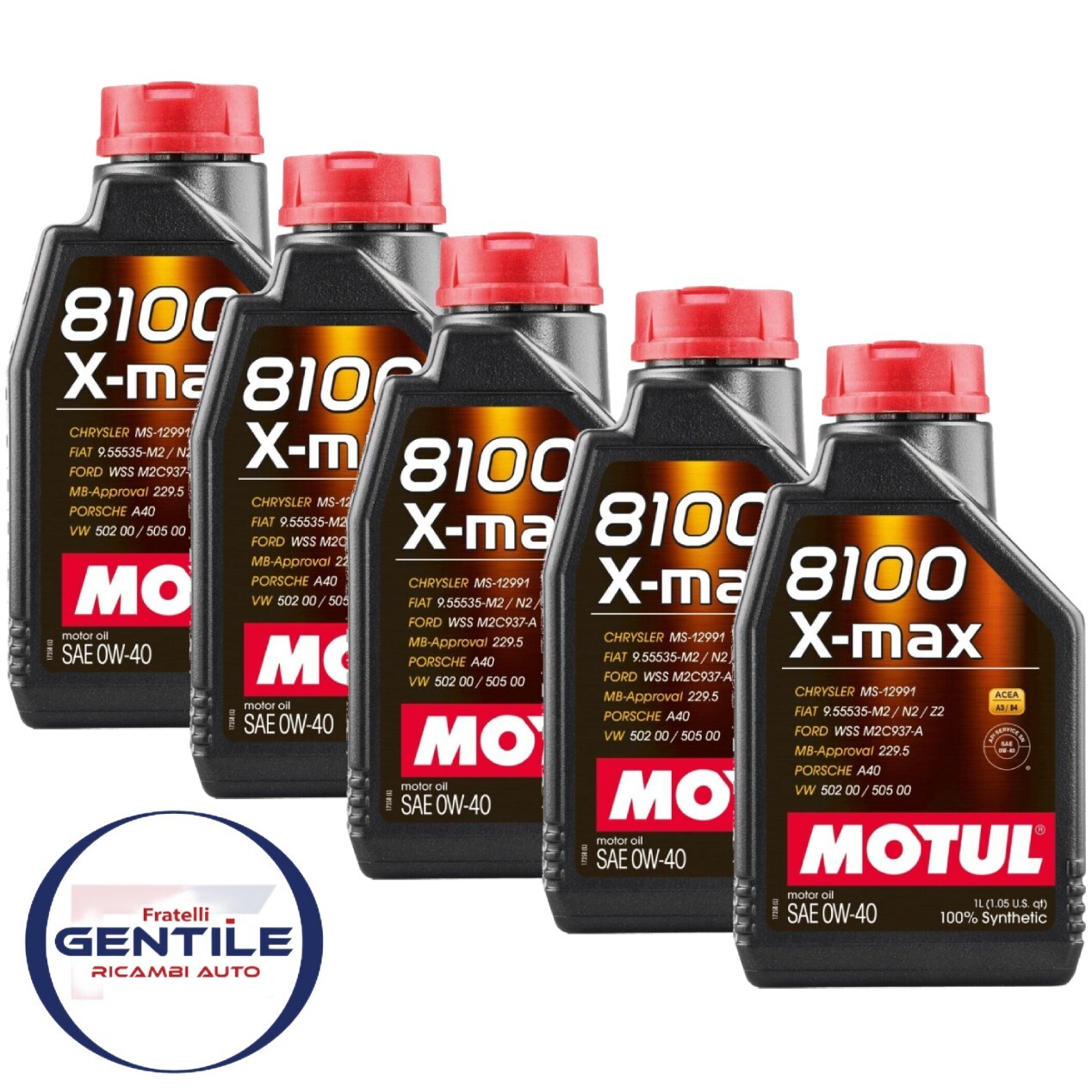 MOTUL 8100 X-MAX 0W-40 100% Synthetic ACEA A3/B4 Engine Oil Car 5L