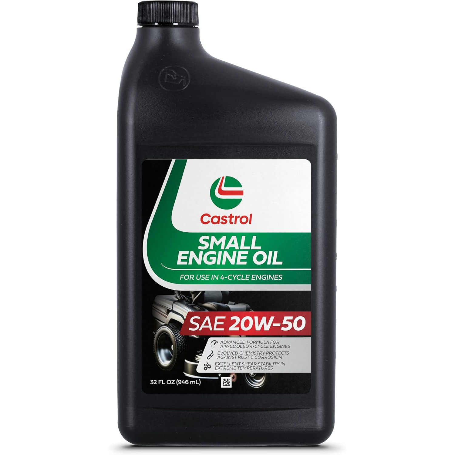 Castrol SAE 20W50 Small Engine Oil For 4-Cycle Air Cooled Engines – 1 Quart