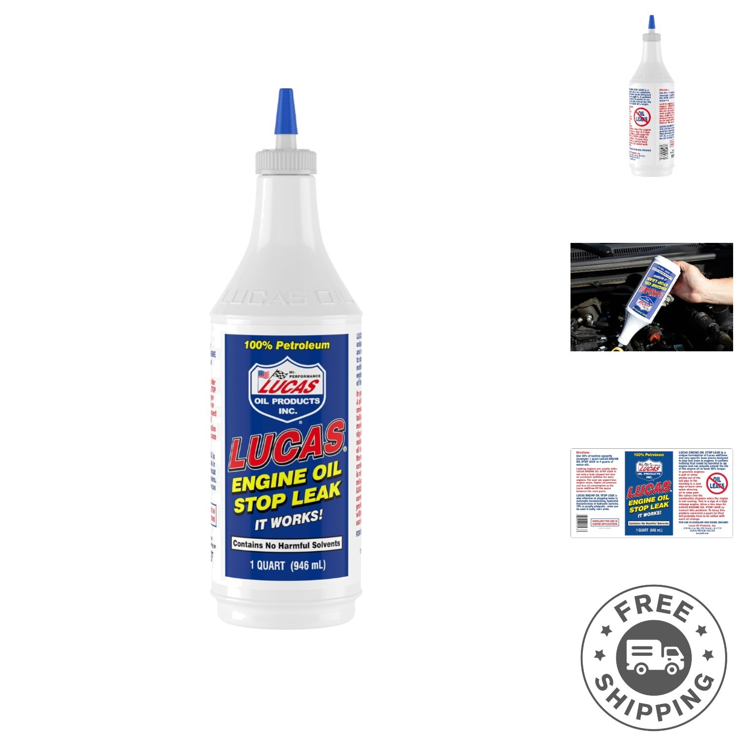 Lucas 1 Quart Engine Oil Stop Leak – Optimize Performance & Seal Repairs