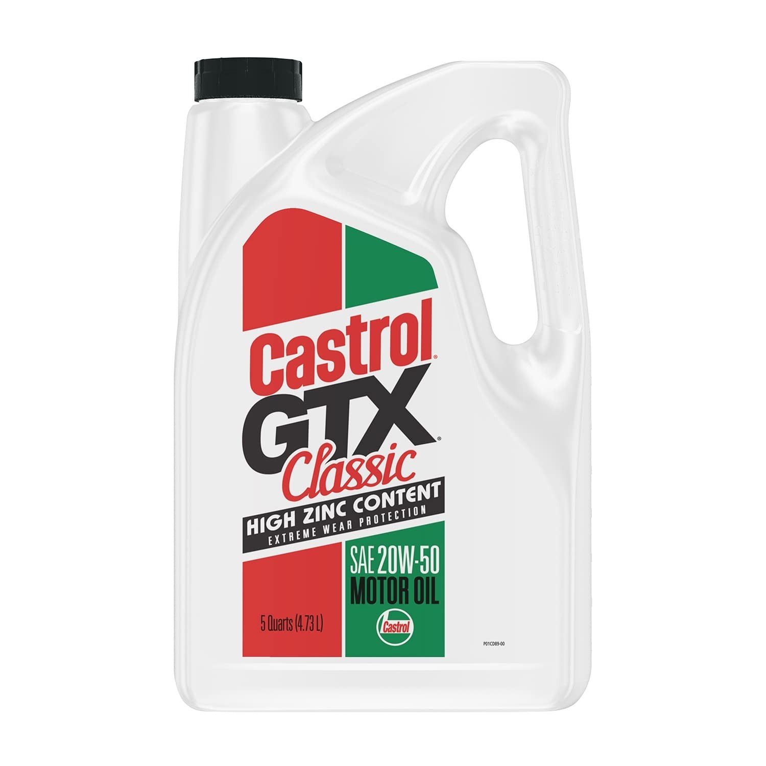 High-Performance 20W-50 Motor Oil, 5 Quarts – Conventional Engine Oil for Classi