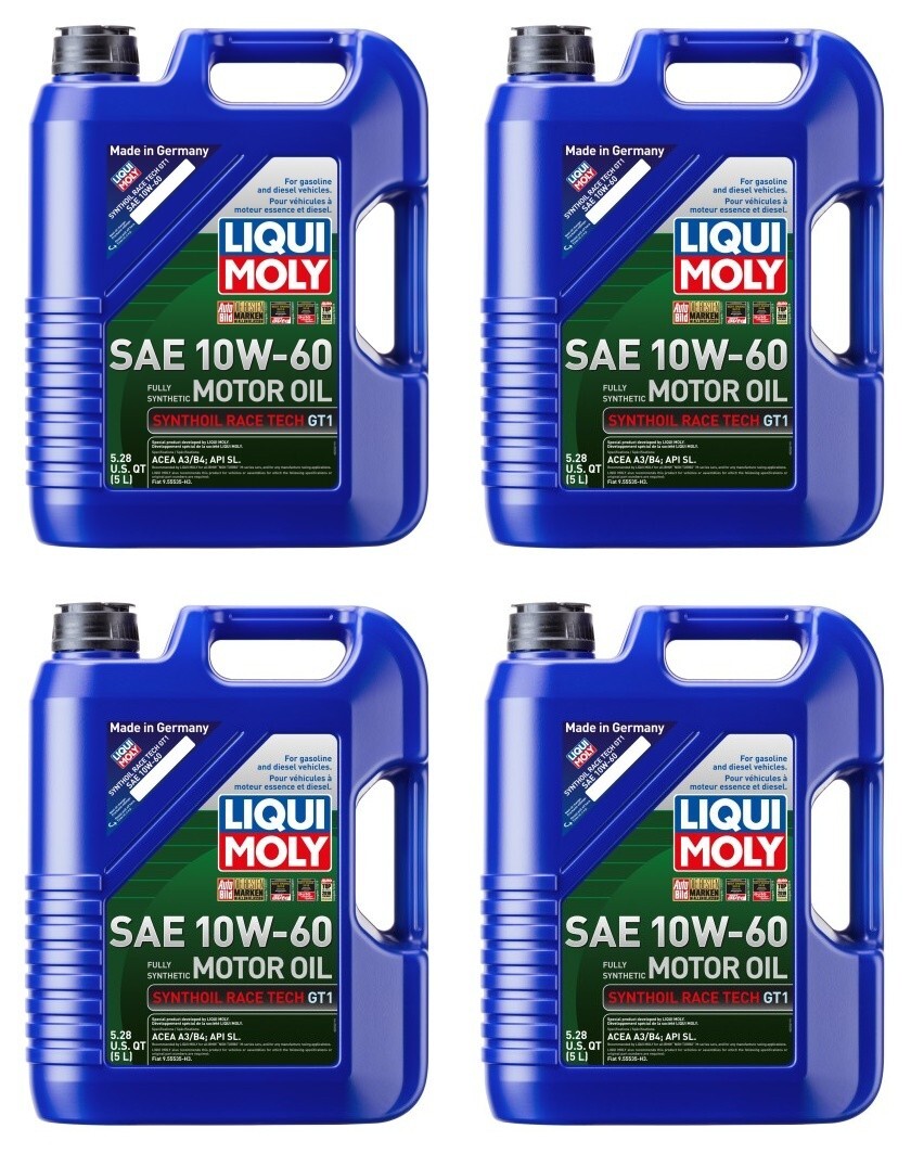Liqui Moly Motor Oil SAE 10W-60 Synthoil Race Tech GT1 Set of 4 5 Liters – 2024