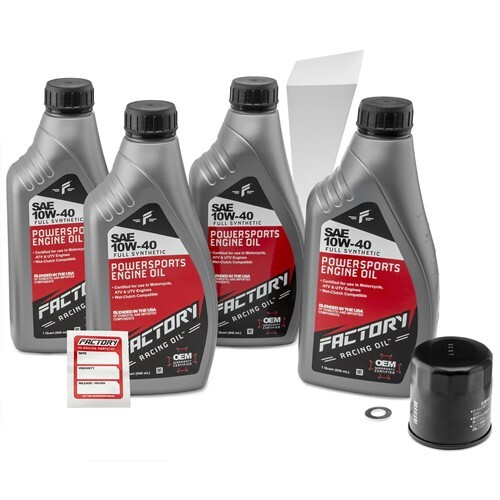 Factory Racing Parts 199462 10W-40 4 Qt Oil Change Kit for Kawasaki Motorcycles