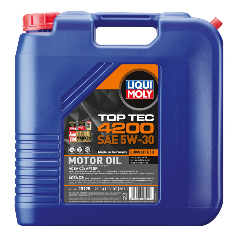 LIQUI MOLY Top Tec For 4200 5W-30 Synthetic Motor Oil – Long-Lasting Engine