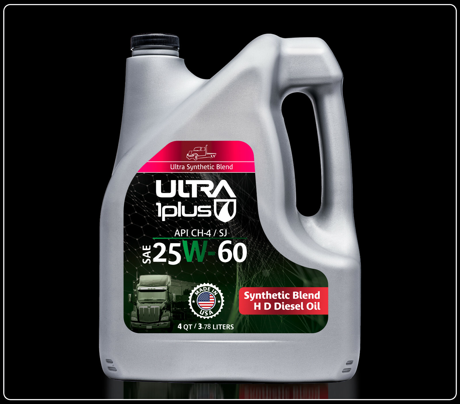 Ultra1Plus 25W60 Blend Diesel Motor Oil API CH-4 / SJ (GREEN) | Gallon (4 QT)