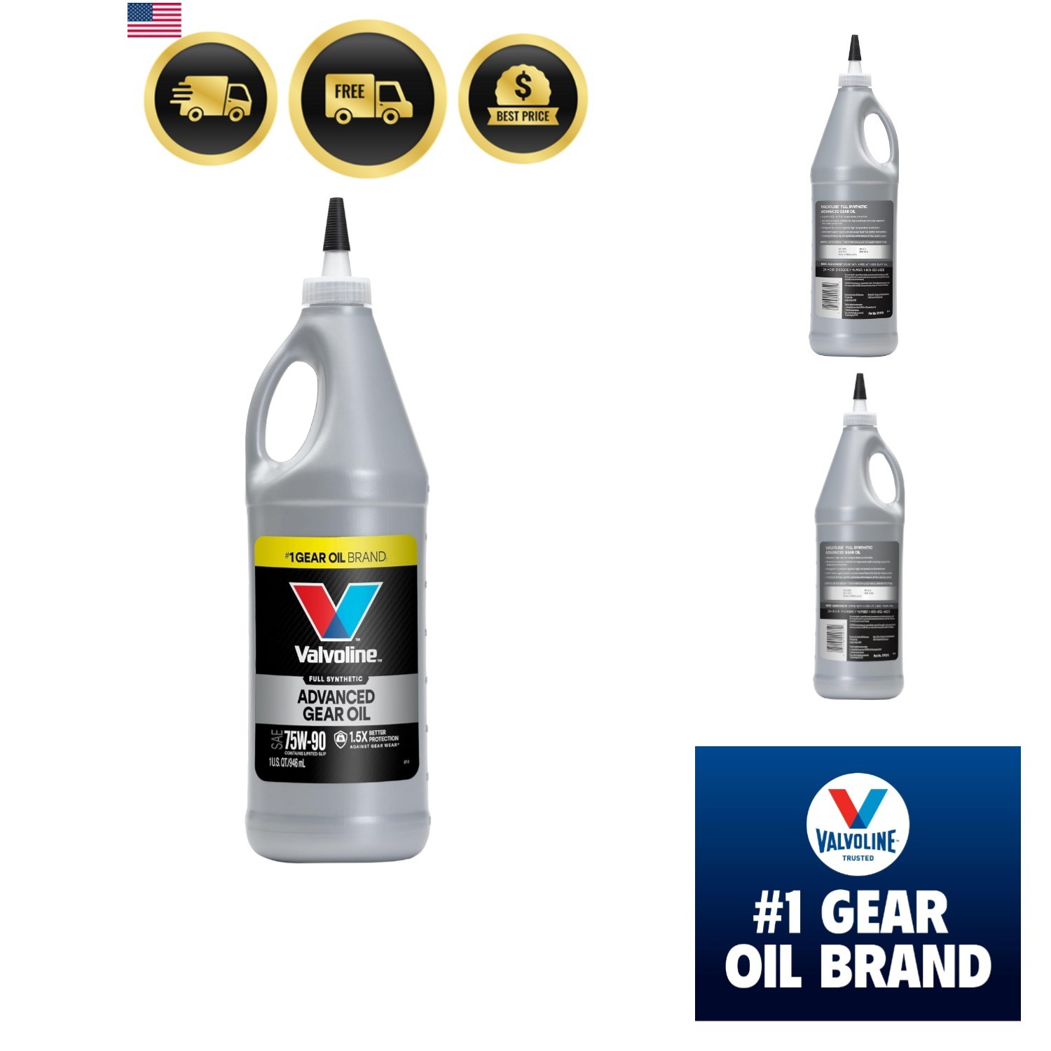 Advanced Full Synthetic 75W-90 Gear Oil 1 QT