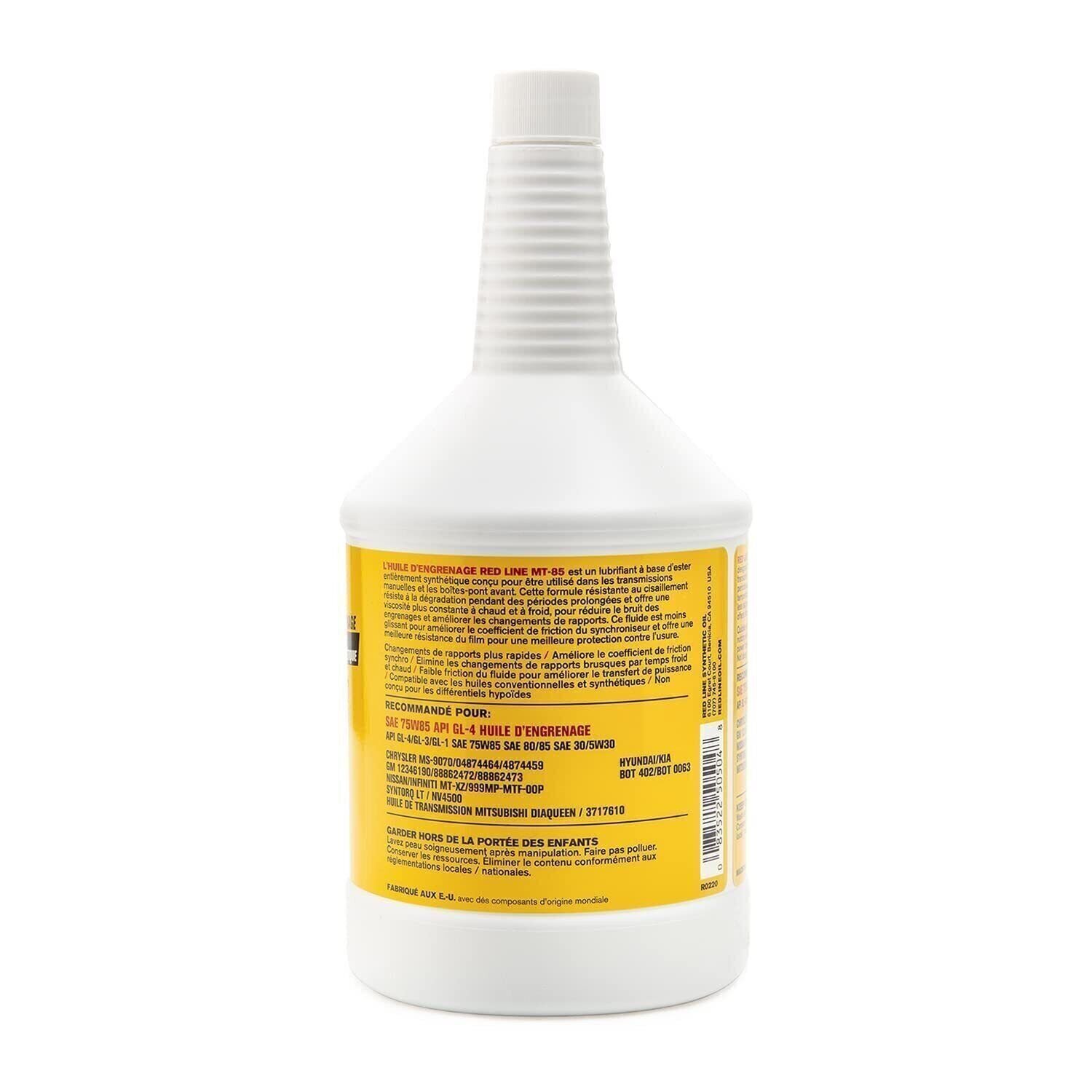 Red Line 50504 MT-85 75W85 GL-4, 1 Quart, 1 Pack