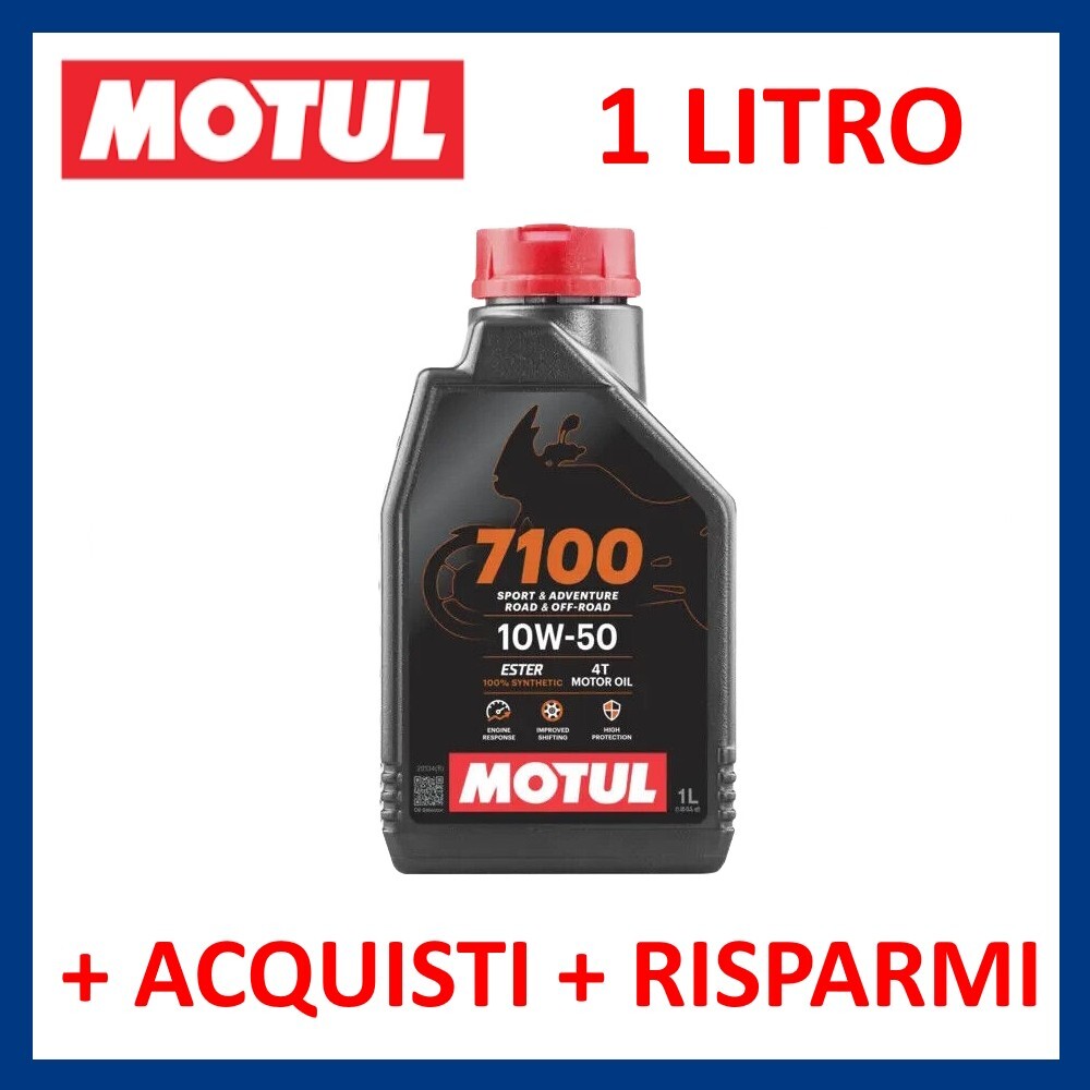 Motul 7100 SAE 10w50 100 Synthetic 1 Liter Motorcycle Scooter Quad 4 Stroke Engine Oil