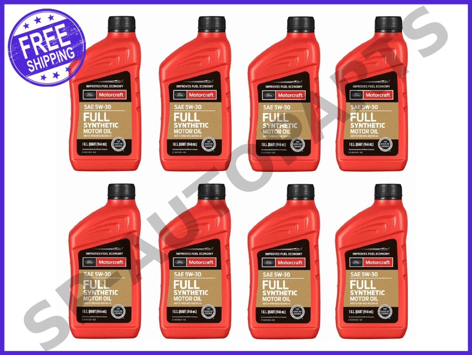 8 Quarts Engine Motor Oil OEM FORD MOTORCRAFT Full Synthetic SAE 5W-30