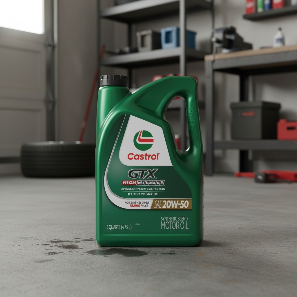 20W-50 High Mileage 5 Quarts Synthetic Blend Motor Oil 160 Fl Oz (Pack of 1)