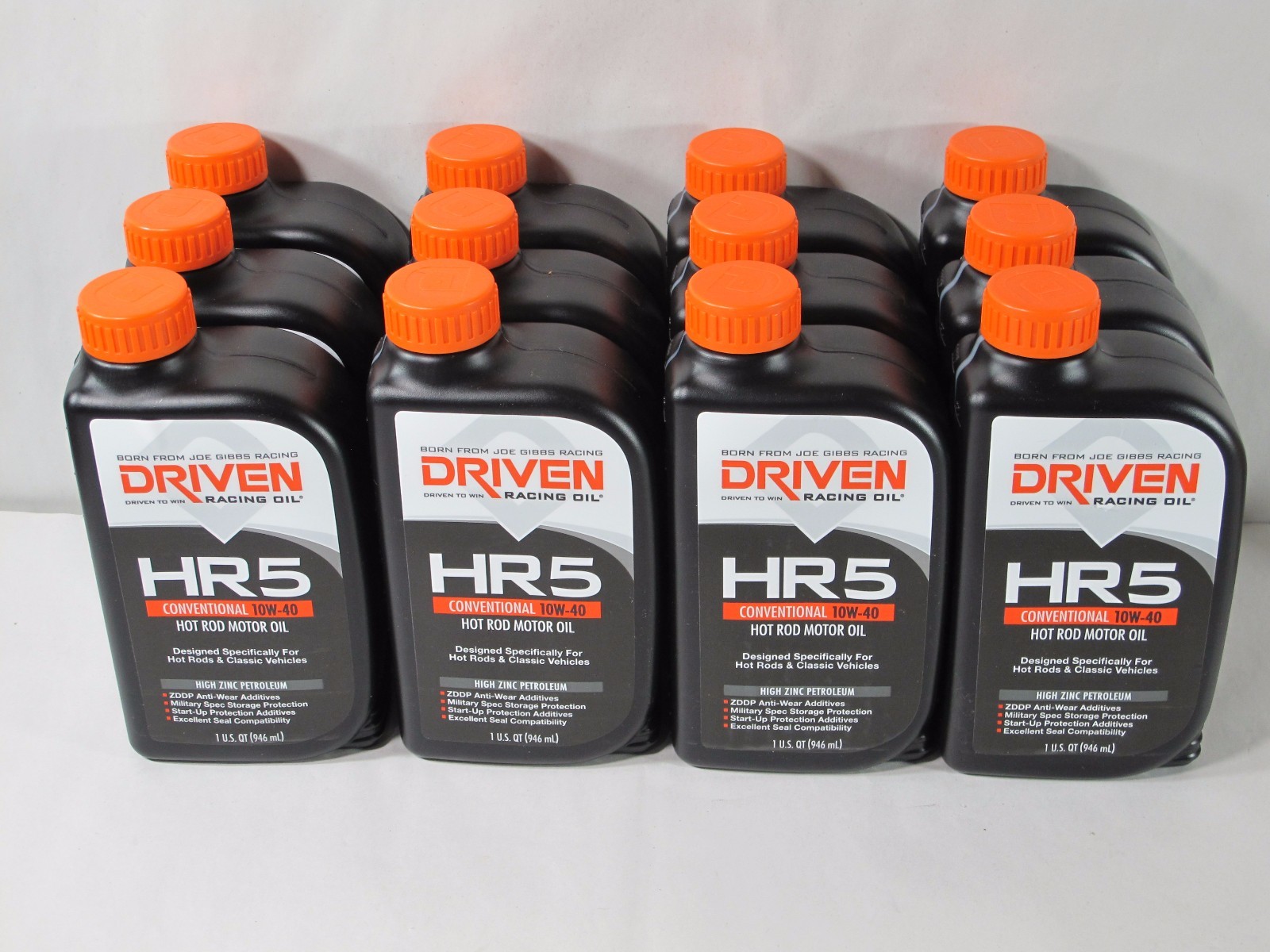 Driven Racing Oil 03806 HR 10W-40 Conventional Hot Rod Oil Two Cases = 24 Qts.