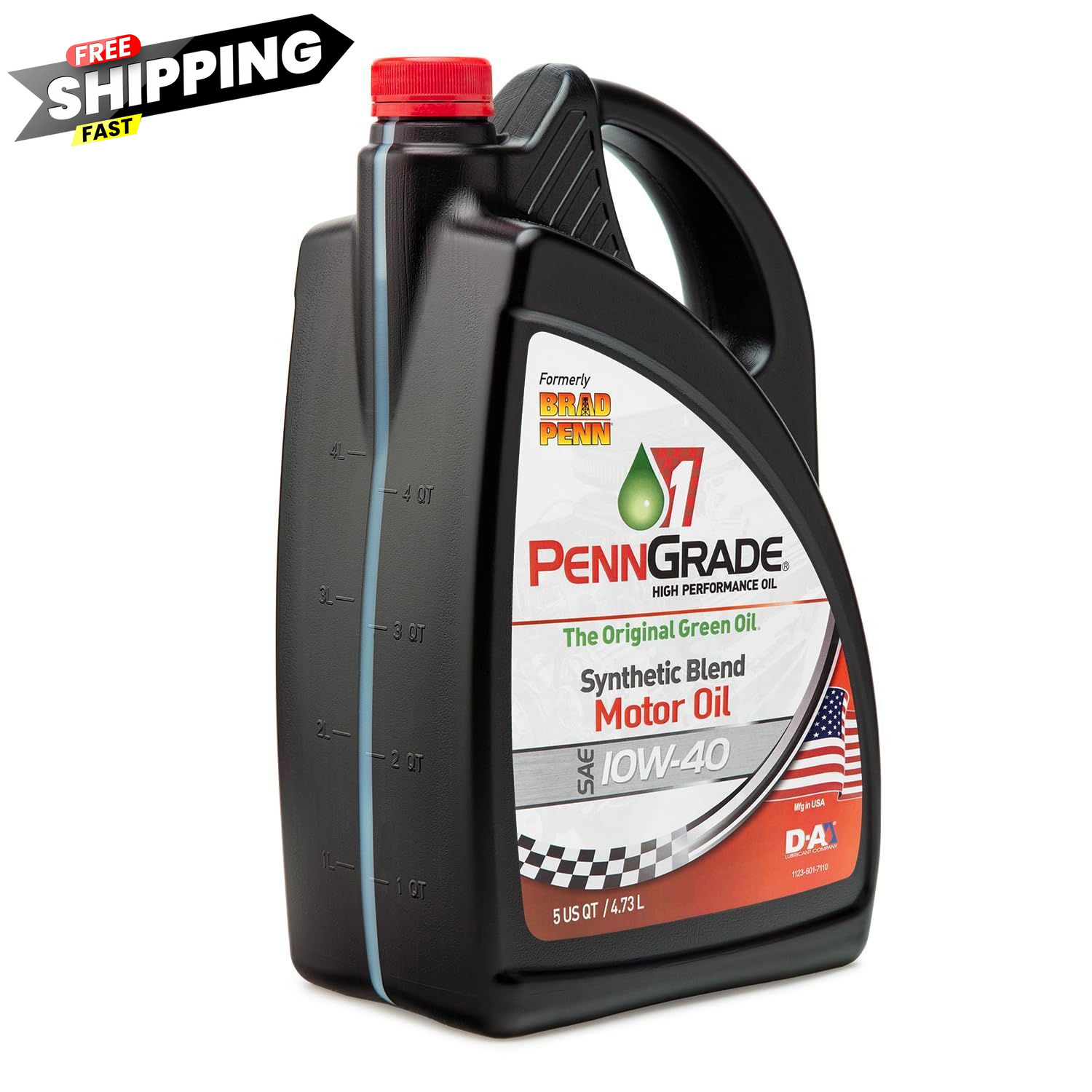 PENN GRADE 1, 71440, Synthetic Blend High Performance Oil SAE 10W-40, 1 Pack