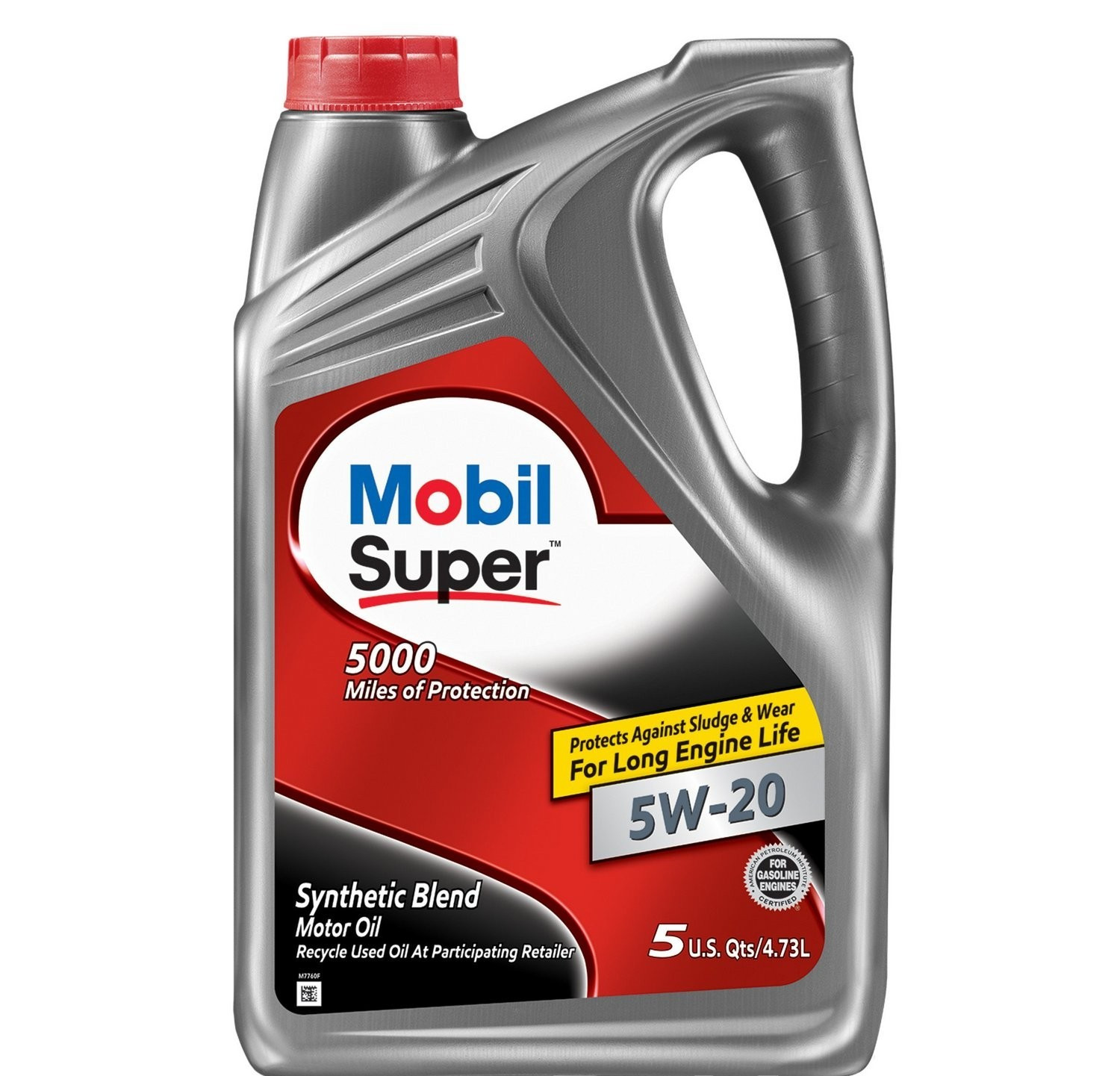 3 PACK-MOBIL 124408 Super 5W-20; Mobil Super; Synthetic Blend; SAE 5W-20;5 Quart