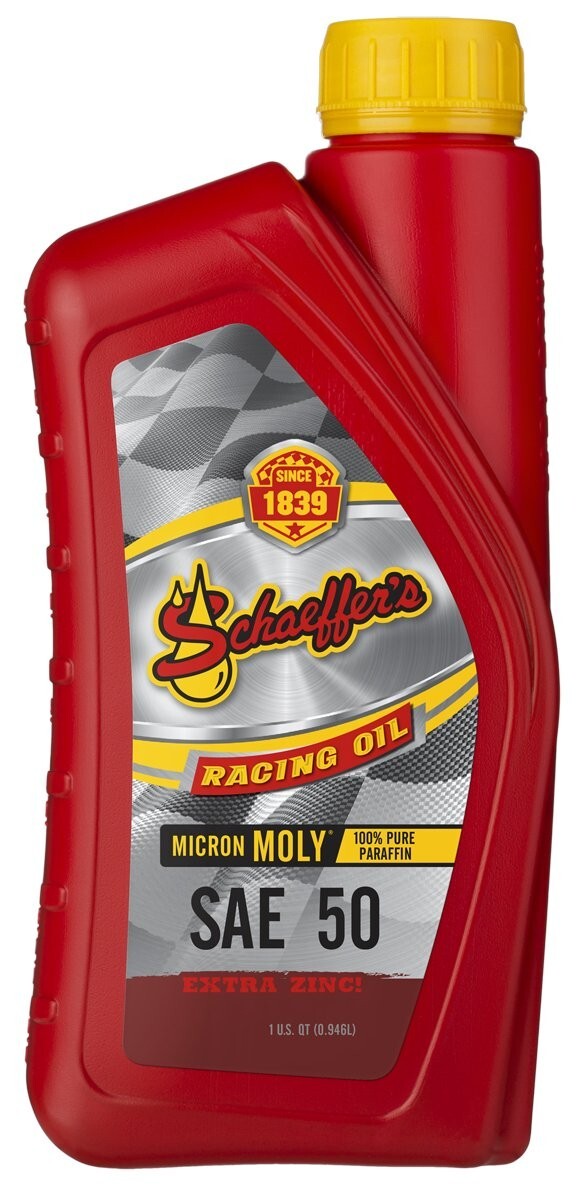 Schaeffer Manufacturing Co 011050 Micron Moly Racing Engine Oil SAE 50 – 12 PACK