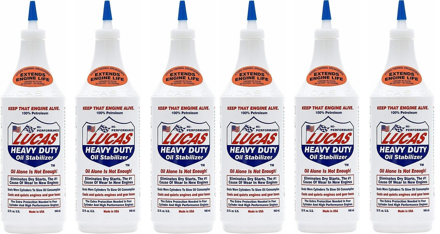 Lucas Oil 10001 Single Petroleum Heavy Duty Oil Stabilizer 32 oz. Bottle (Qty 6)