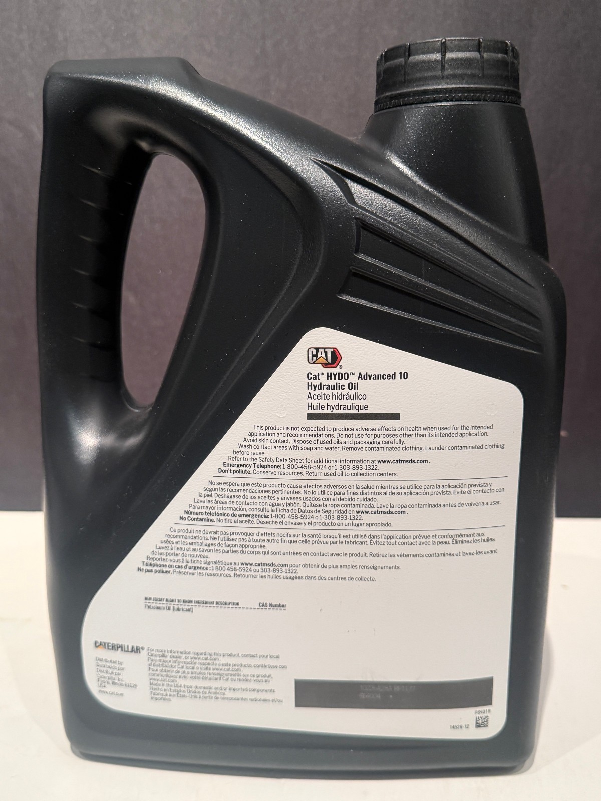1 Gal CAT Caterpillar HYDO Advanced 10 Hydraulic Fluid Oil Skidsteer Excavator